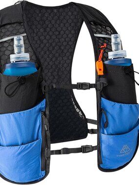 Haimont Hydration Pack Running Vest with Dual Soft Flasks, 5L Lightweight Trail